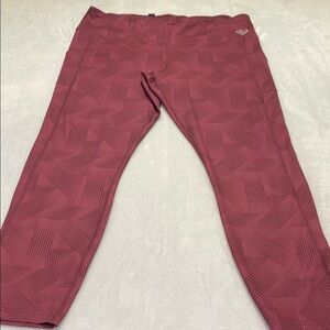 GIRLS WITH GUNS SIZE XXL Burgundy Patterned Leggings